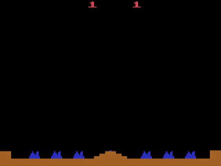 Missile Command title screen for Atari 2600
